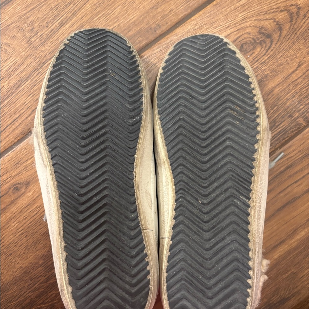 Golden Goose White and Cream Sherpa Lined Sneakers - Picture 4 of 13